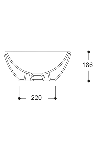 TYC00298469514 - GÜRAL VİT Mobilya Üstü Çanak Lavabo 42 Cm Çap