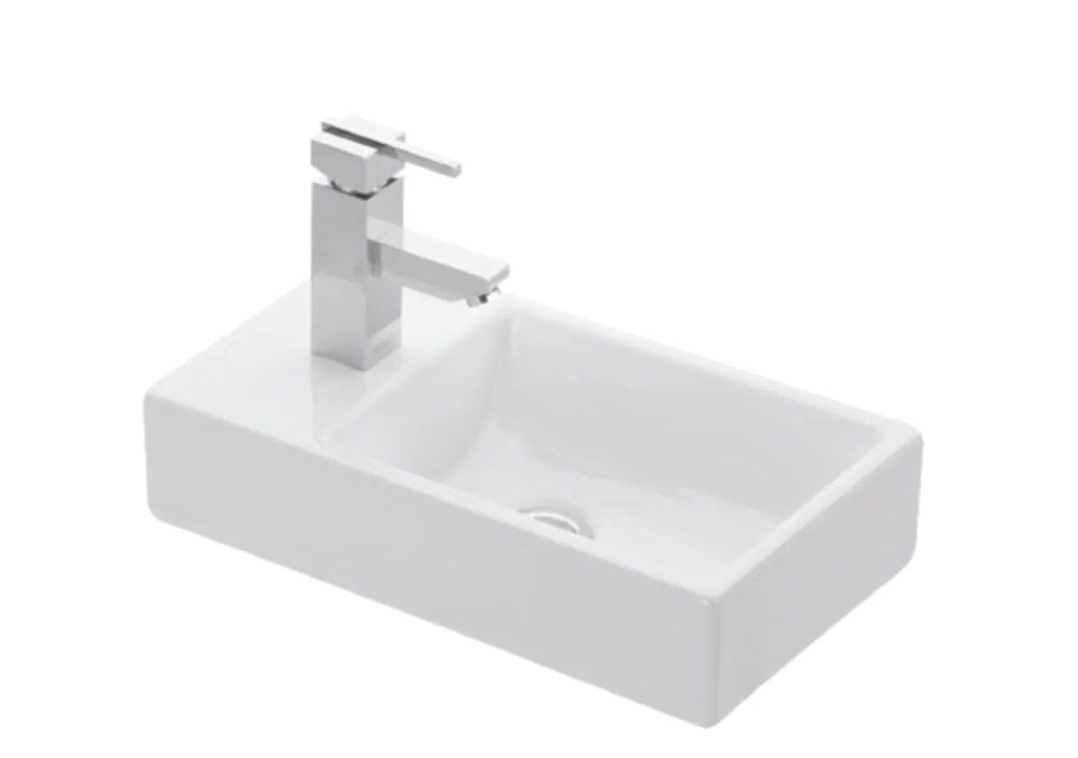 4759 - LAPİNO Esvit Minos Sol Delikli Dolap Uyumlu Lavabo 22*40 Cm Beyaz