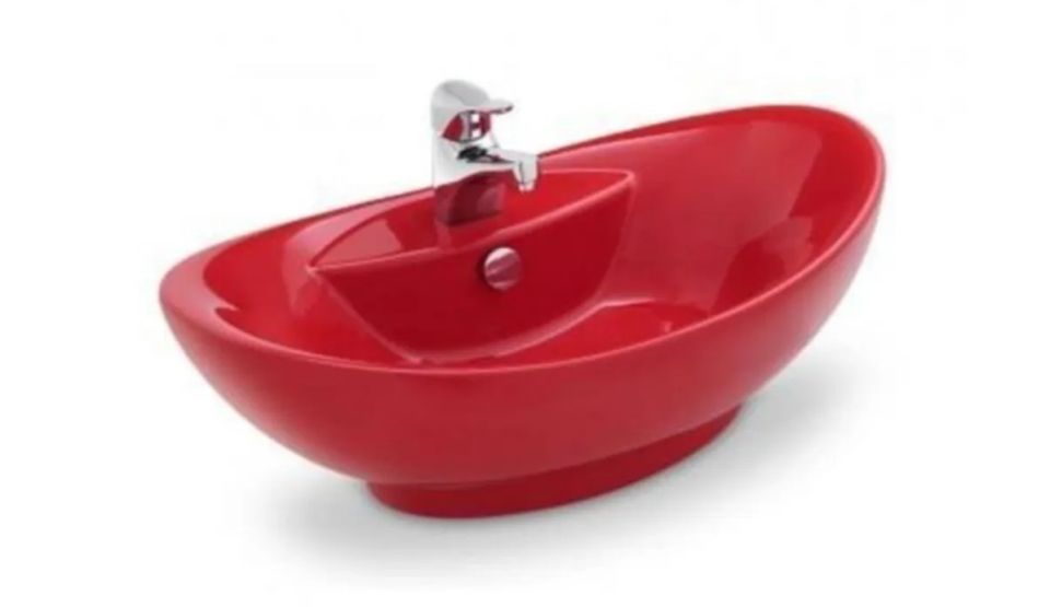 TP19MUL011200 2744 - GÜRAL VİT Kırmızı Gondol Mobilya Üstü Lavabo