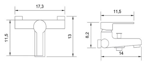 BS100 - PİERRE CARDİN Boston Banyo Armatürü