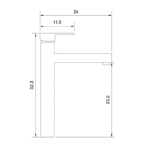 BS910 - PİERRE CARDİN Boston Çanak Uzun Lavabo Armatürü