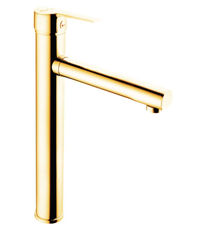 BS911 - PİERRE CARDİN Boston Çanak Uzun Lavabo Armatürü Gold