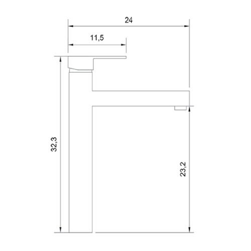 BS912 - PİERRE CARDİN Boston Çanak Uzun Lavabo Armatürü