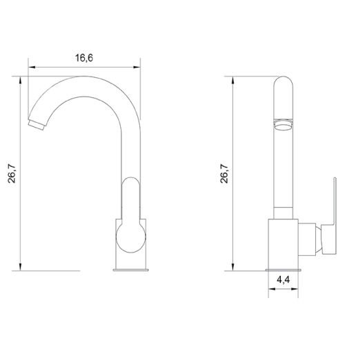 AN300 - PİERRE CARDİN Ankara Kuğu Kısa Lavabo Armatürü