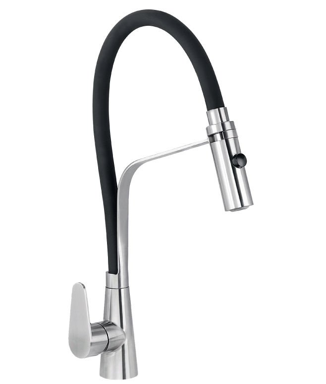 EV354 - PİERRE CARDİN Inox Hortumlu Endüstriyel Armatür Siyah