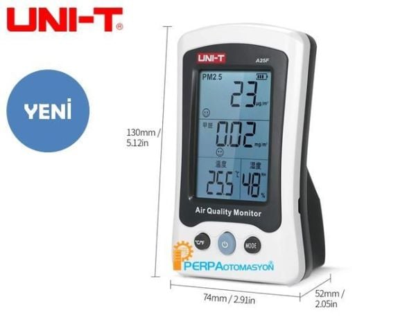 Unit A25F Toz Partikül Sıcaklık ve Nem Ölçer