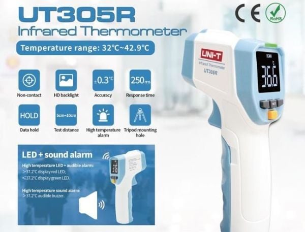 Unit UT305R Temassız Ateş Ölçer Vücut Termometresi