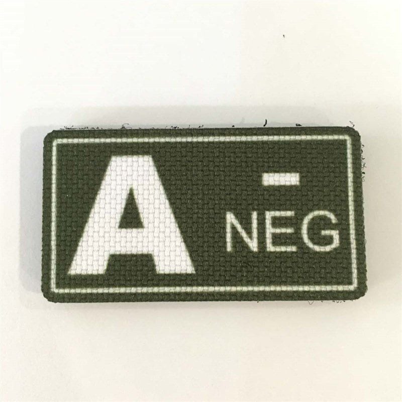 A (-) Negatif Kan Grubu Patch Arma - YEŞİL