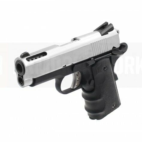 AW COLT 1911 COMPACT Silver Slide Full Metal Airsoft GBB Tabanca NE1003