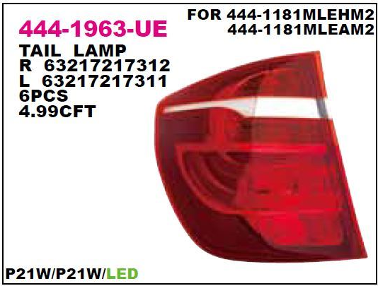Bmw Stop Lambası Dış Sol X3 F25 BM 13-16 63217217311