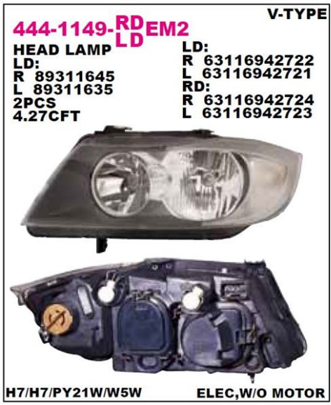 Bmw Far Sağ E90-E91 63116942722