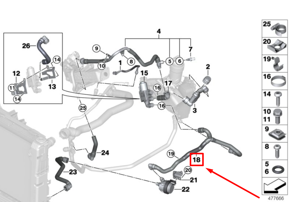 Bmw Geri Dönüş Hortumu F20LCI F21LCI F2  11538584143