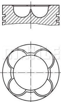 Bmw Piston Segman Std M47N-M57N E46-E53-E60-E65 11257788396-11257788398