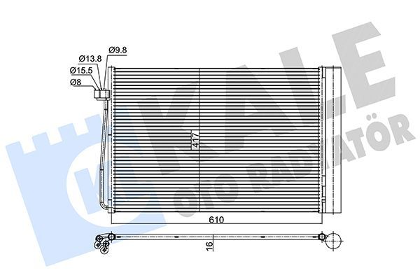 Bmw Klima Radyatörü E60-E61-E63-E64-E65-E66 N43-N46-N52-N53-M54-N62-N63 2003-2010 64509122825