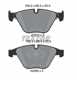 Bmw Fren Balatası Ön Tek Saclı E90-E91-E92-E93-X1 E84 34112288861-34112288858-34116790759-34112288862