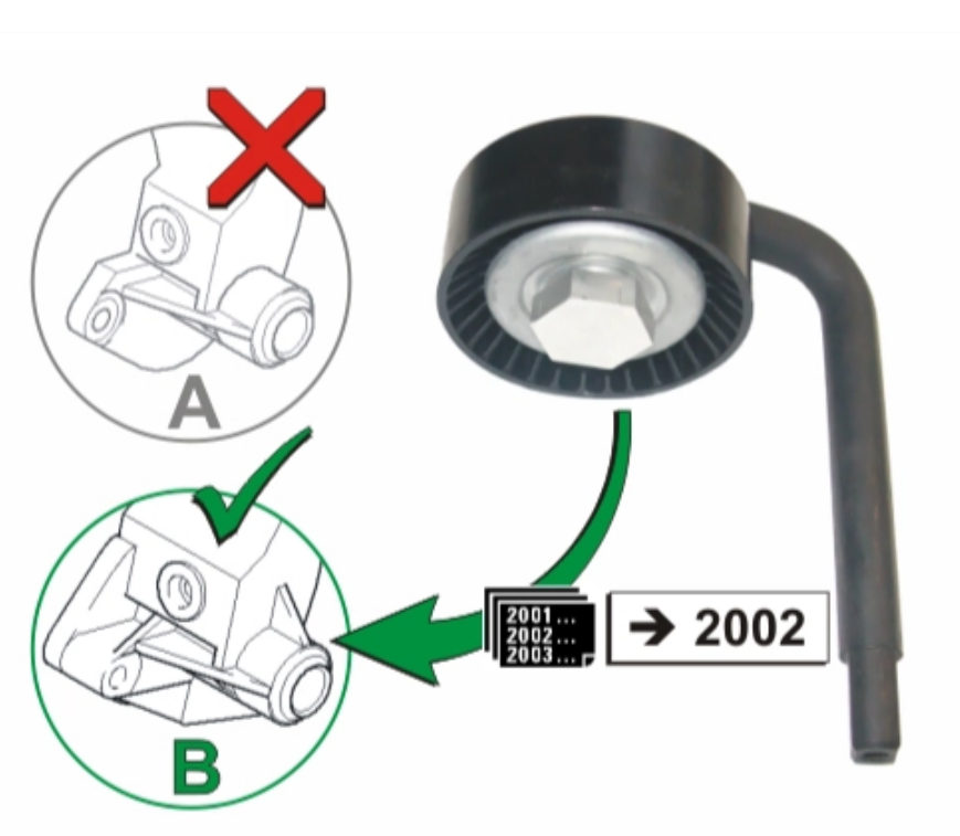 Bmw V Kayiş Gergi Rulmani E46-39-X5-X3 M57 1999-2005 64557788684