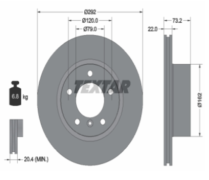 Bmw Fren Diski Ön E81-E82-E87-E88-E90 N43-N45-N46-M47N2 2005-2011 34116854997