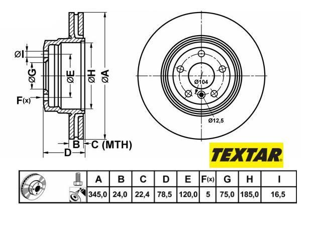 Bmw Fren Diski Arka X5 E70-X5 F15-X6 E72-X6 F16 Bm 2007-2019 34216793246
