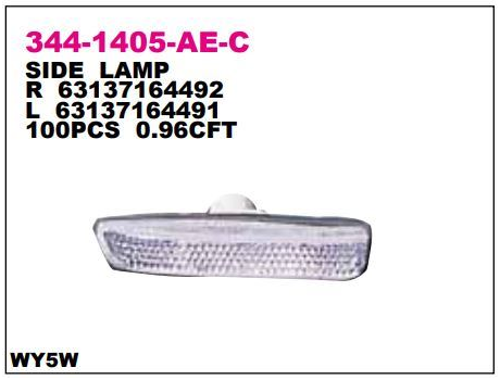Bmw Çamurluk Sinyali Sağ Beyaz E36-X5 E53 63137164492