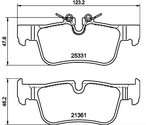 Bmw Fren Balatası Arka F40-F45-F46-X1 F48 34216859917, 34216860403, 34201543683