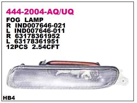 Bmw Sis Farı Sağ E46 1998-2001 63178361952