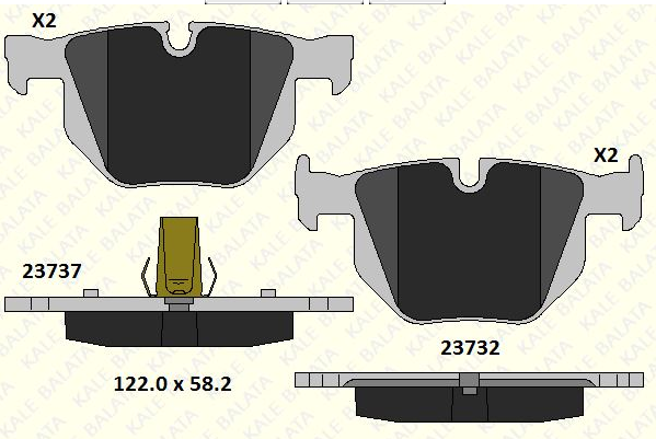 Bmw Fren Balatasi Arka E60-E61-E63-E64 Bm 2003-2010 34216763043