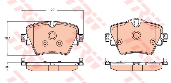 Bmw Fren Balatası Ön F40-F45-F46-F48-F49-F39-F54-F60 34116866309