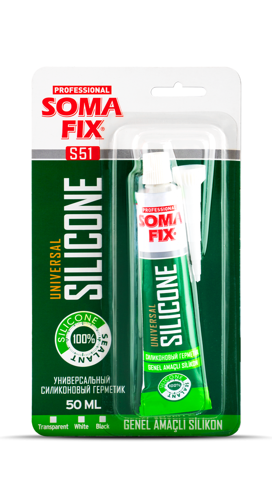 SOMAFİX 50 ML TÜP SİLİKON ŞEFFAF