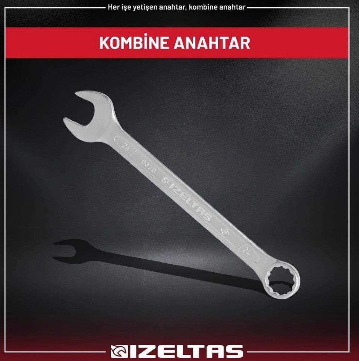 İZELTAŞ Kombine Anahtar Kısa Boy 15MM