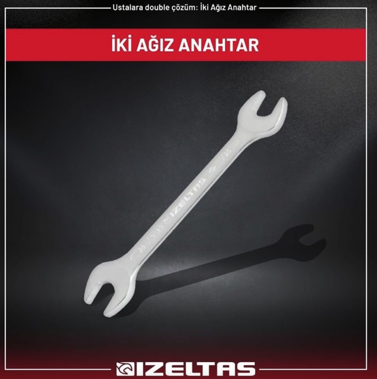 İZELTAŞ İki Ağız Anahtar Kısa Boy 12X13MM