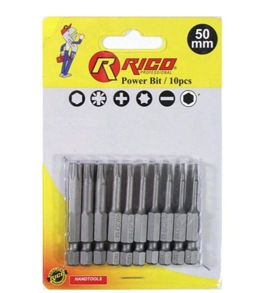 RİCO 10 Parça Torx Bits Uç Seti 50 Mm