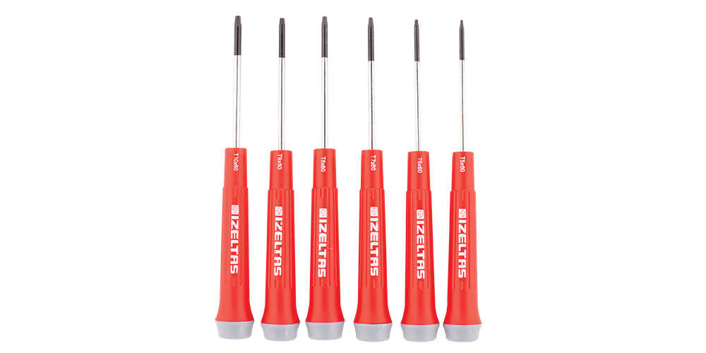 İzeltaş Elektronikçi Tip (Klemens) Torx Uçlu Tornavida Takımı (6 Parça)