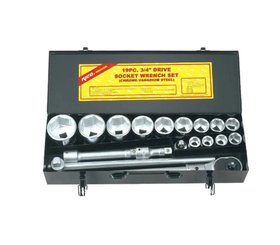 Rico 19 Parça 3/4” 6  Köşe  Ağır Lokma Seti