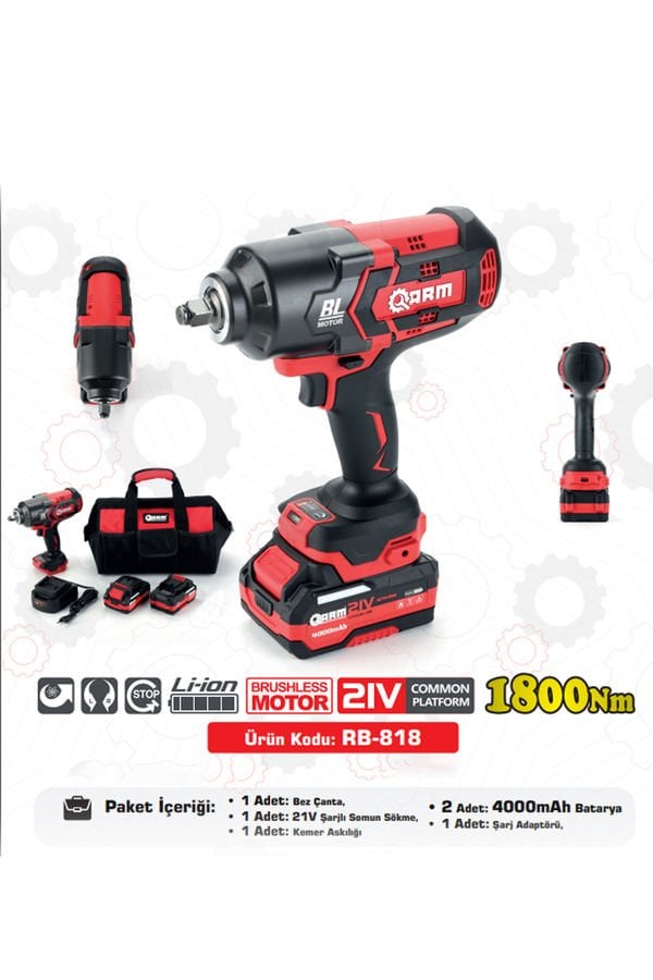 ARM 1800 NM Şarjlı Somun Sökme 1/2 21V