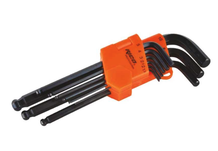 RİCO 9PC Misket Başlı Allen Anahtar Uzun
