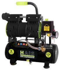 HAIS 9 LT SESSİZ VE YAĞSIZ  HAVA KOMPRESÖRÜ 0,75 HP