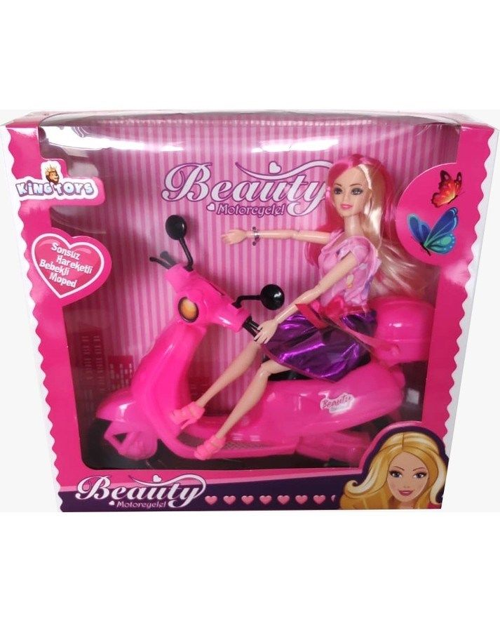 King Toys Beauty Motorcycle Oyuncak Bebekli Moped