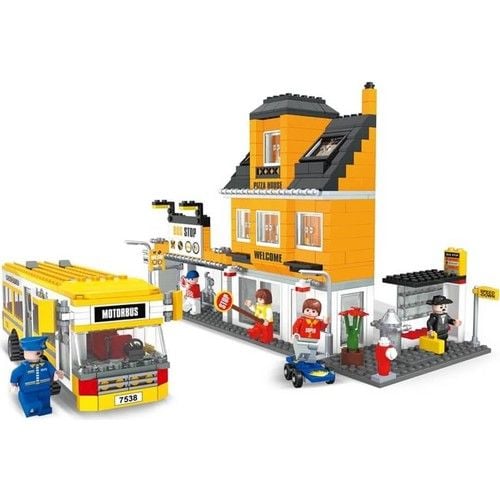 Ant Bricks City 546 Parça LEGO Otobüs Durak Seti