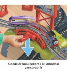 Thomas Ve Arkadaşları Sodor Kupası Yarışı Tekerlekli Tren Ve Pist Yarışı Seti HFW03