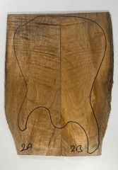 Curly Maple Drop Top Luthier Guitar Figured Wood Bookmatched Set No:2
