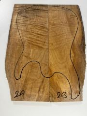 Curly Maple Drop Top Luthier Guitar Figured Wood Bookmatched Set No:2
