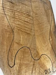 Curly Maple Drop Top Luthier Guitar Figured Wood Bookmatched Set No:2