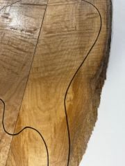 Curly Maple Drop Top Luthier Guitar Figured Wood Bookmatched Set No:2