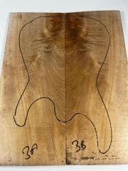 Maple Drop Top Luthier Guitar Figured Wood Bookmatched Set No:3