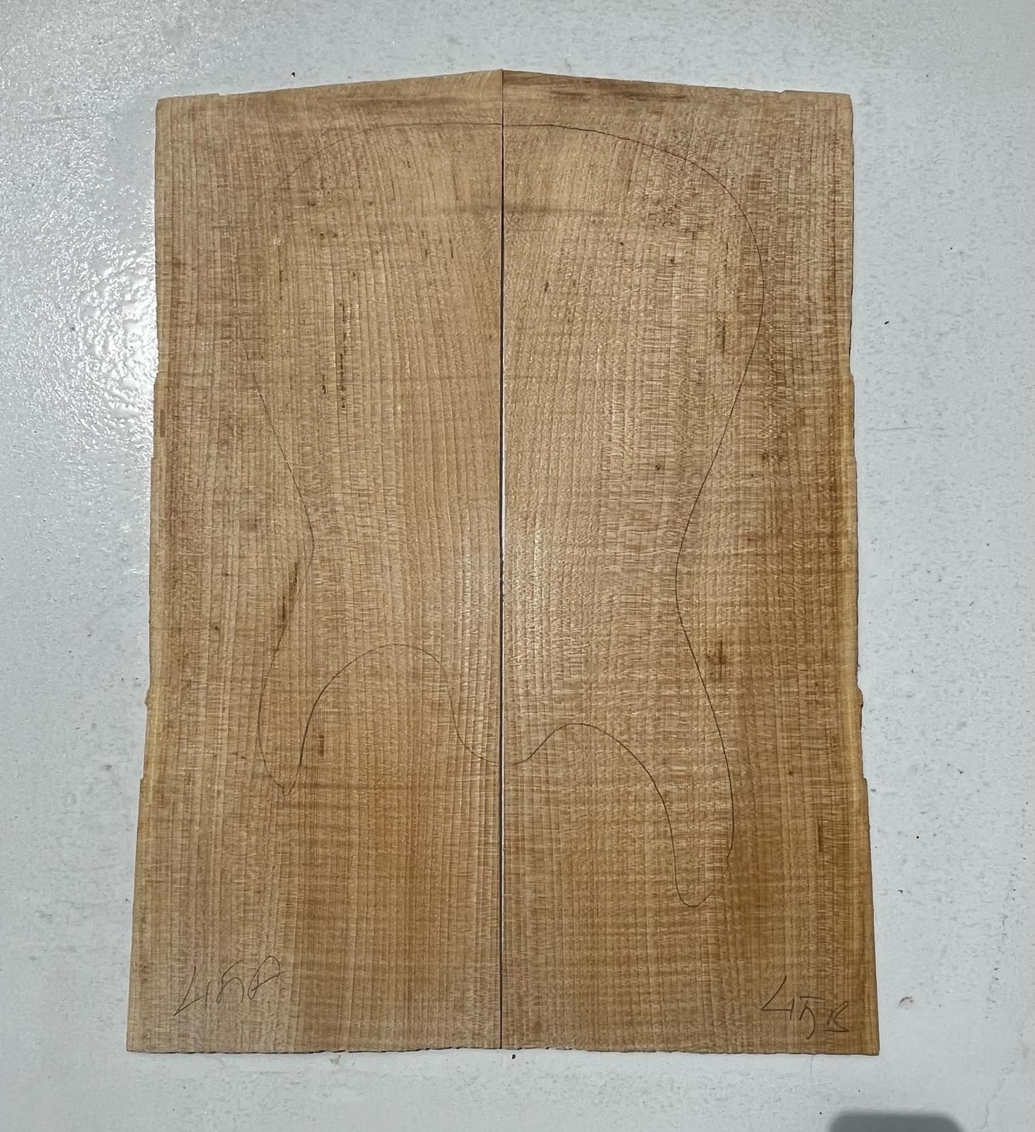 Flame Maple Drop Top Luthier Guitar Figured Wood Bookmatched Set No:45