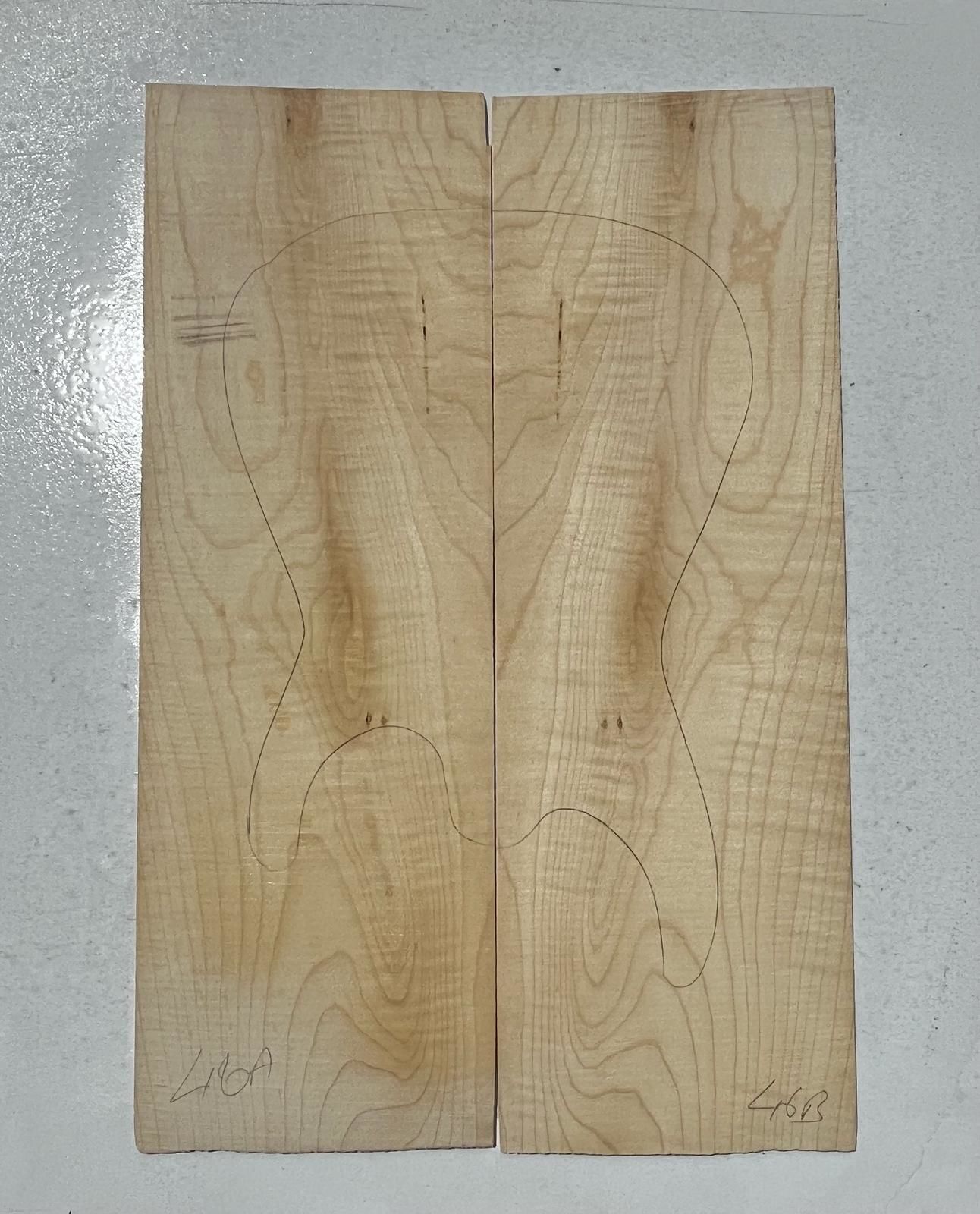 Flame Maple Drop Top Luthier Guitar Figured Wood Bookmatched Set No:46