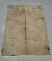 Flame Maple Drop Top Luthier Guitar Figured Wood Bookmatched Set No:48