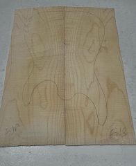 Flame Maple Drop Top Luthier Guitar Figured Wood Bookmatched Set No:51