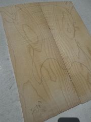 Flame Maple Drop Top Luthier Guitar Figured Wood Bookmatched Set No:51