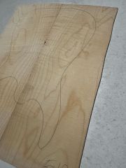 Flame Maple Drop Top Luthier Guitar Figured Wood Bookmatched Set No:51